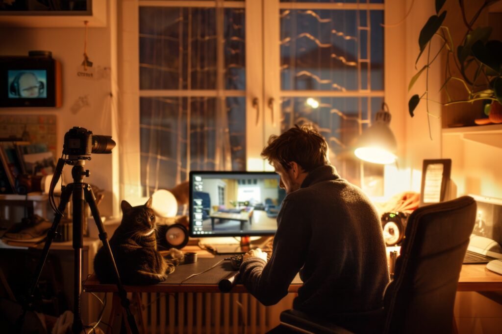 man on a laptop - ai for music videos